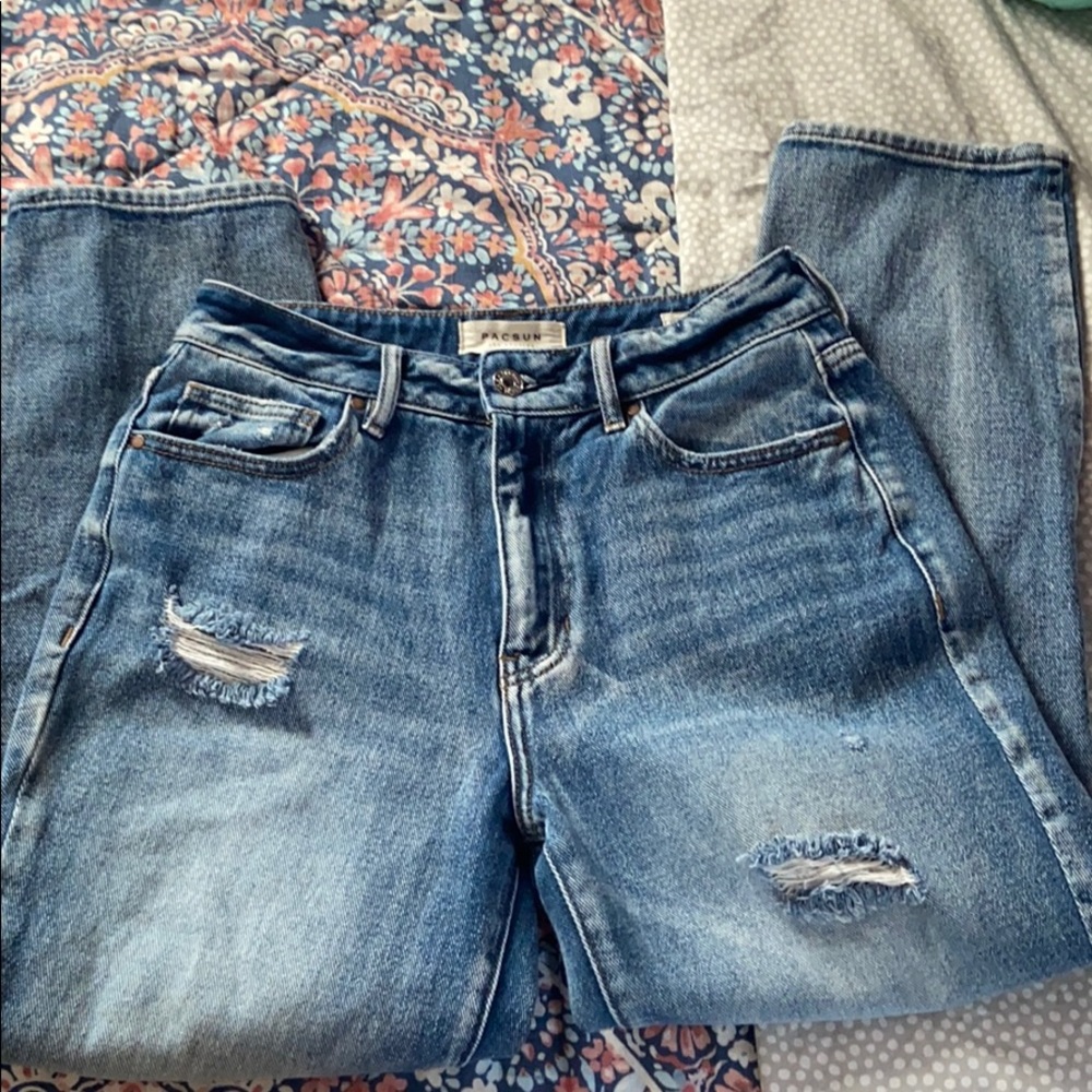 Blue wash Pacsun Mom Jeans